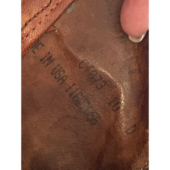 Tony Lama CT873 Exotic Brown Full Quill Ostrich Goat Cowboy Boots USA 10D WORN - Picture 8 of 12